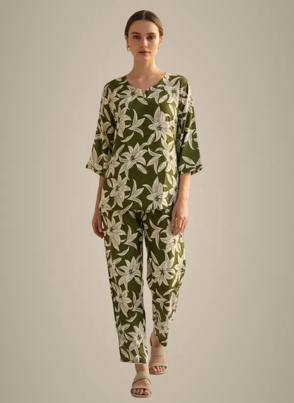 Green_Cotton_Co-ord_Set_For_Women