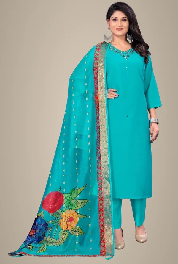 Blue_Cotton_Kurta_Set_with_Dupatta_For_Women
