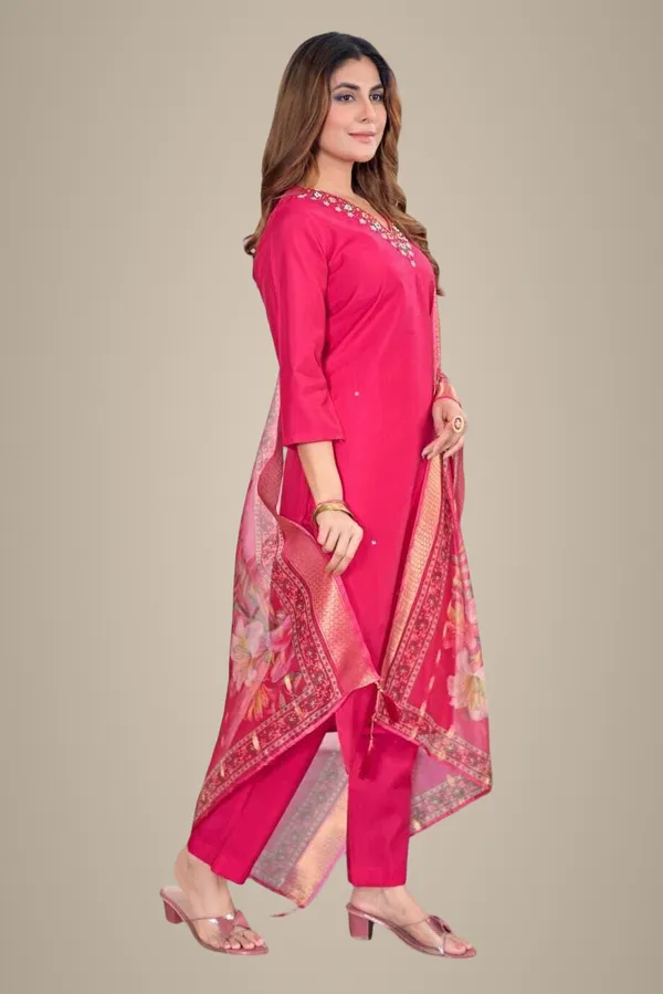 Pink_Cotton_Kurta_Pant_Set_For_Women