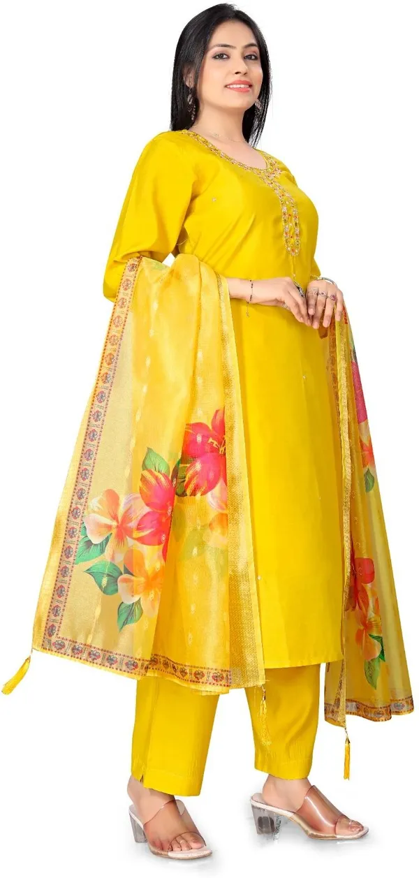 Yellow_Cotton_Kurta_Set_with_Dupatta_For_Women