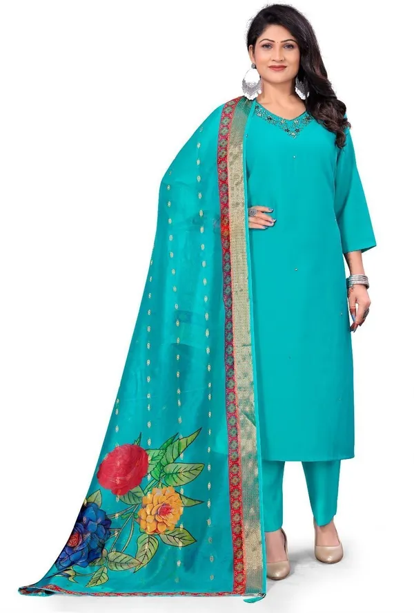 Blue_Cotton_Kurta_Set_with_Dupatta_For_Women