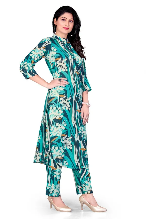 Blue_Cotton_Kurta_Pant_Set_For_Women