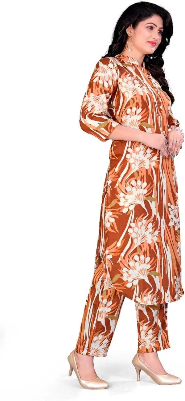 Brown_Cotton_Co-ord_Set_For_Women