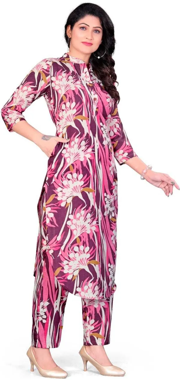 Purple_Cotton_Kurta_Pant_Set_For_Women