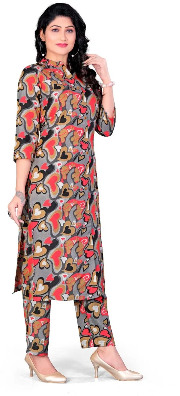 Grey_Cotton_Kurti_Pant_Set_For_Women