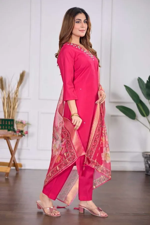 Pink_Cotton_Kurta_Pant_Set_For_Women