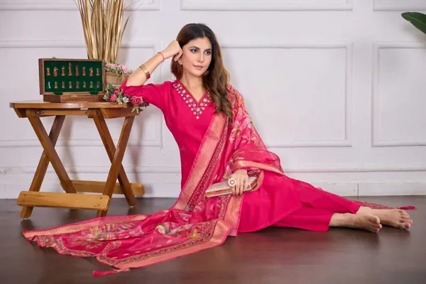 Pink_Cotton_Kurta_Pant_Set_For_Women