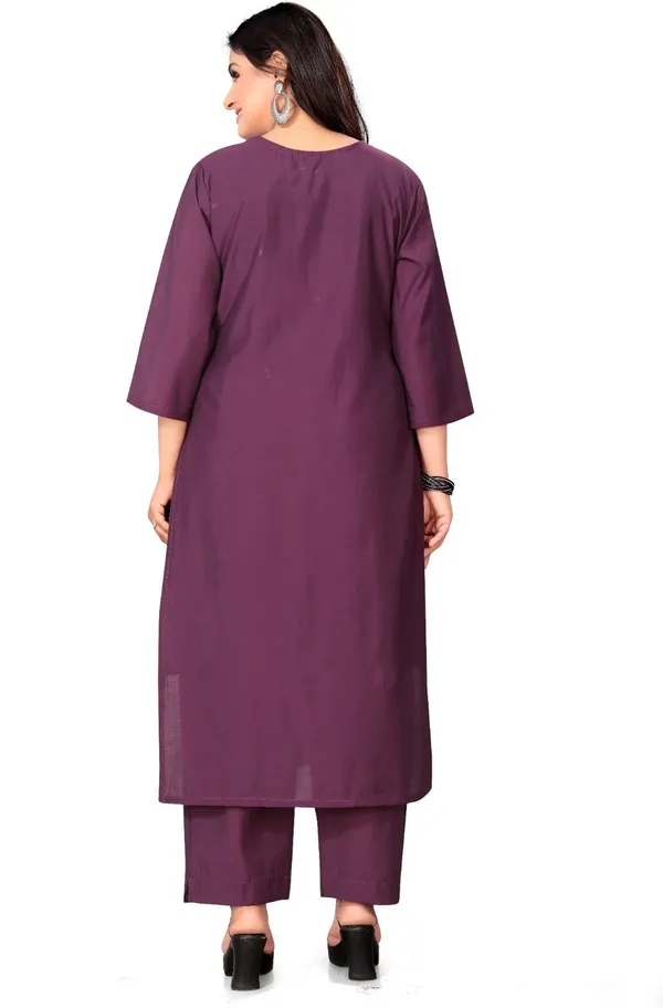 Purple_Cotton_Kurti_Pant_Dupatta_Set_For_Women