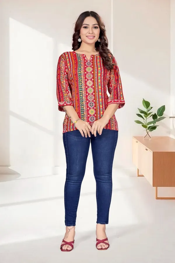 Red_Cotton_Kurta_Pant_Set_For_Women