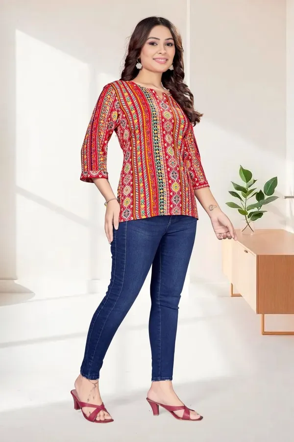Red_Cotton_Kurta_Pant_Set_For_Women