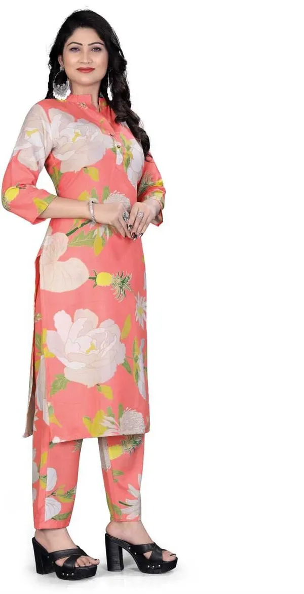 Multicolor_Cotton_Kurta_Pant_Set_For_Women