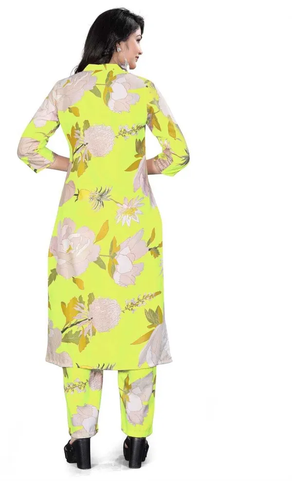 Yellow_Cotton_Kurta_Pant_Set_For_Women