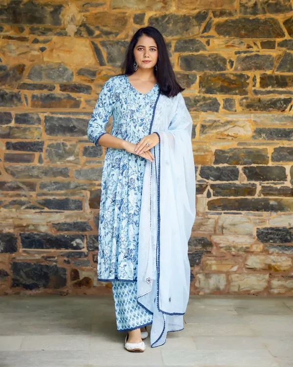 Blue_Block_Printed_Cotton_Suit_Set