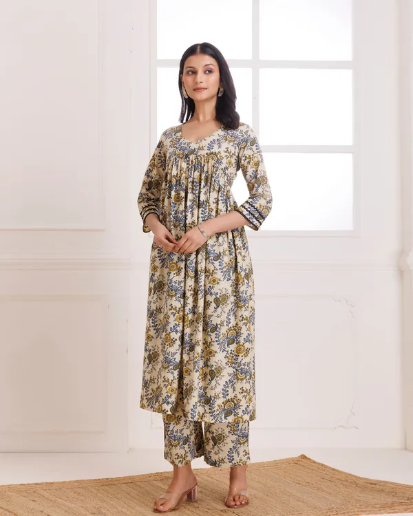 Beige_Bagru_Hand_Block_Printed_Cotton_Gathekurta_Pant