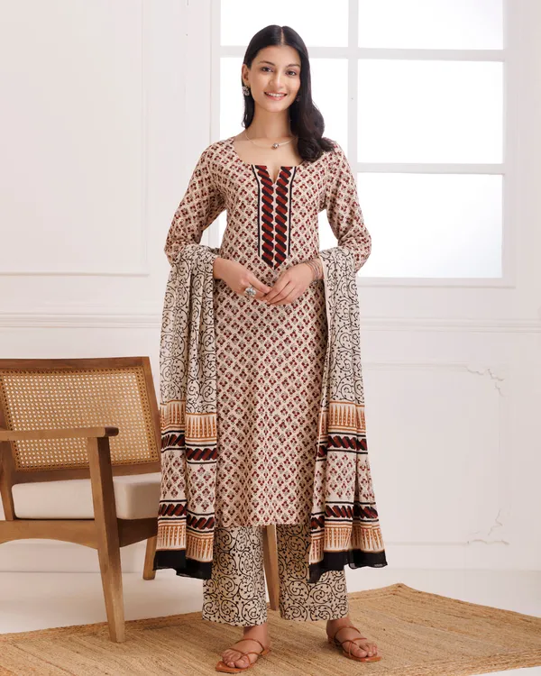 Beige_Bagru_Hand_Block_Printed_Cotton_Suit_Set