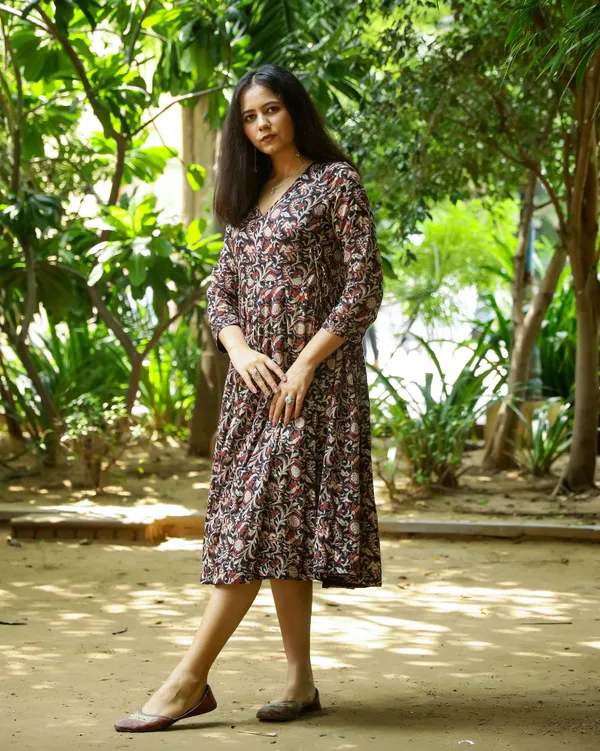 Multicolour_Bagru_Jaal_Printed_Cotton_Angrakha_Dress