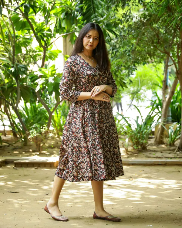 Multicolour_Bagru_Jaal_Printed_Cotton_Angrakha_Dress