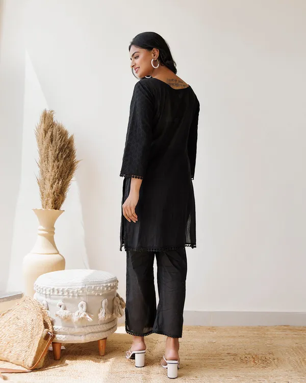 Black_Schiffli_Cotton_Kurta_Pant_Set