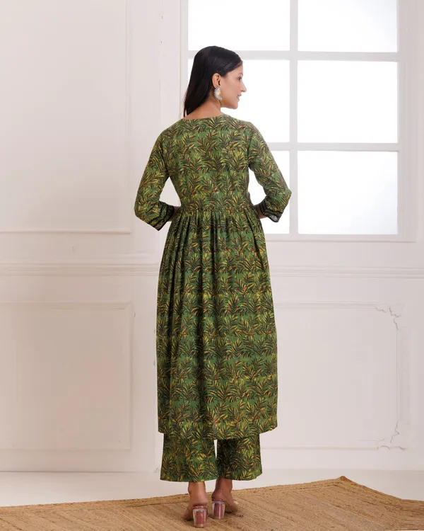 Green_Dabu_Hand_Block_Printed_Cotton_Gathekurta_Pant