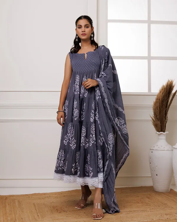Navy_Blue_Handblock_Printed_Cotton_Anarkali_Suit