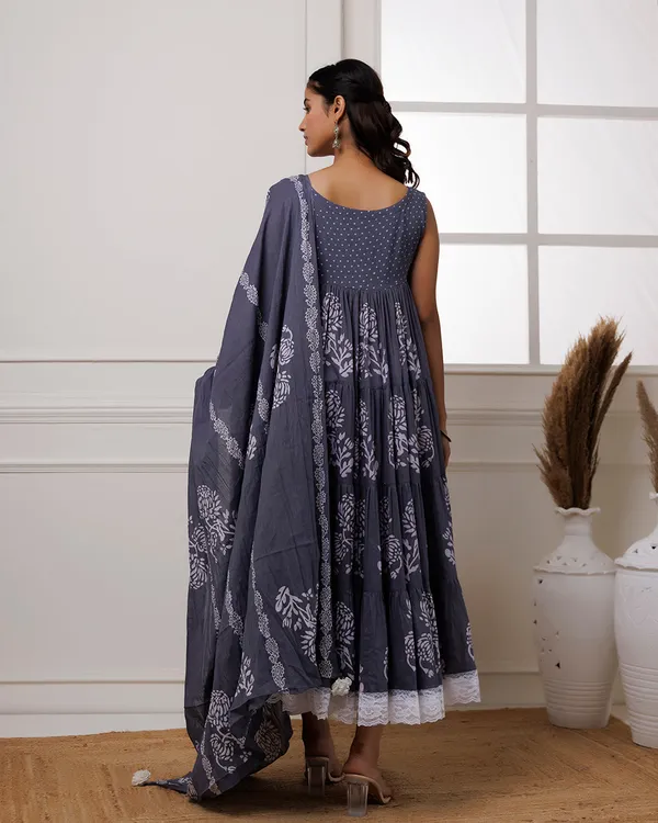Navy_Blue_Handblock_Printed_Cotton_Anarkali_Suit