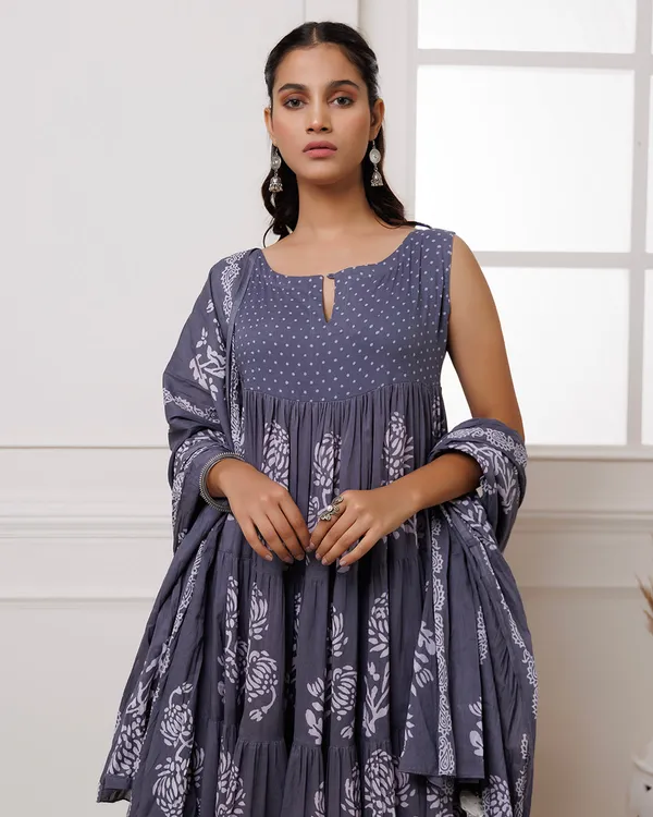 Navy_Blue_Handblock_Printed_Cotton_Anarkali_Suit