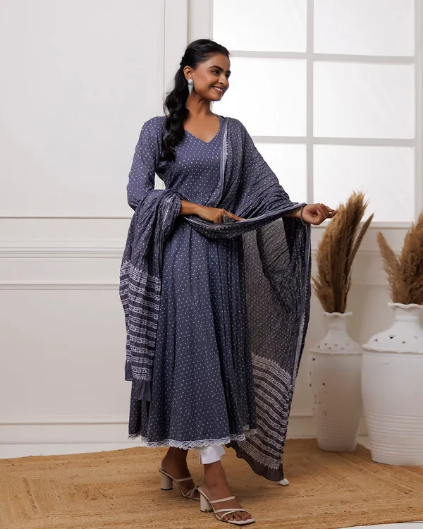 Navy_Blue_Polka_Dot_Printed_Cotton_Anarkali_Suit