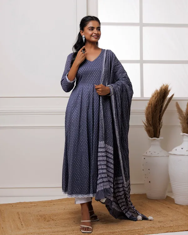 Navy_Blue_Polka_Dot_Printed_Cotton_Anarkali_Suit