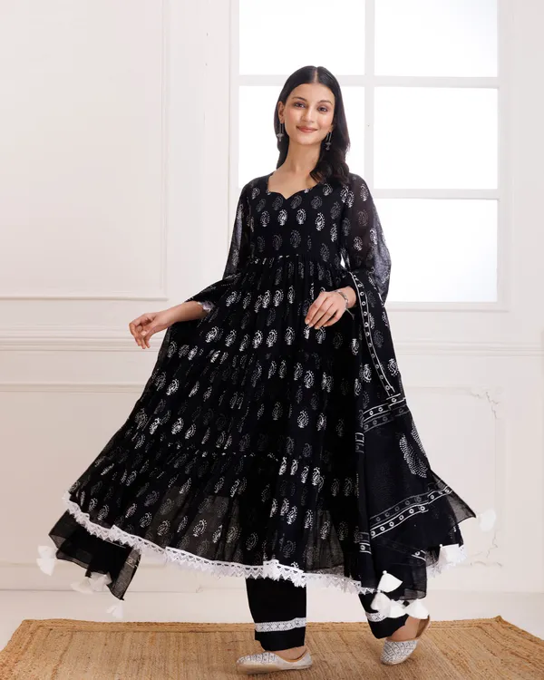 Black_Handblock_Printed_Anarkali_Suit