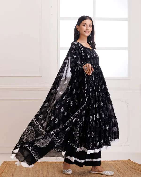 Black_Handblock_Printed_Anarkali_Suit