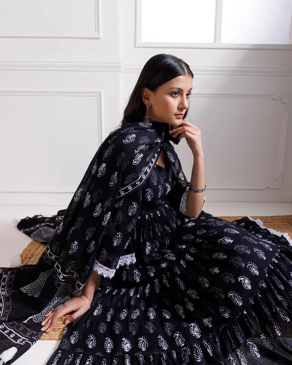 Black_Handblock_Printed_Anarkali_Suit
