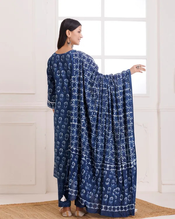 Navy_Blue_Dabu_Hand_Block_Printed_Cotton_Suit_Set