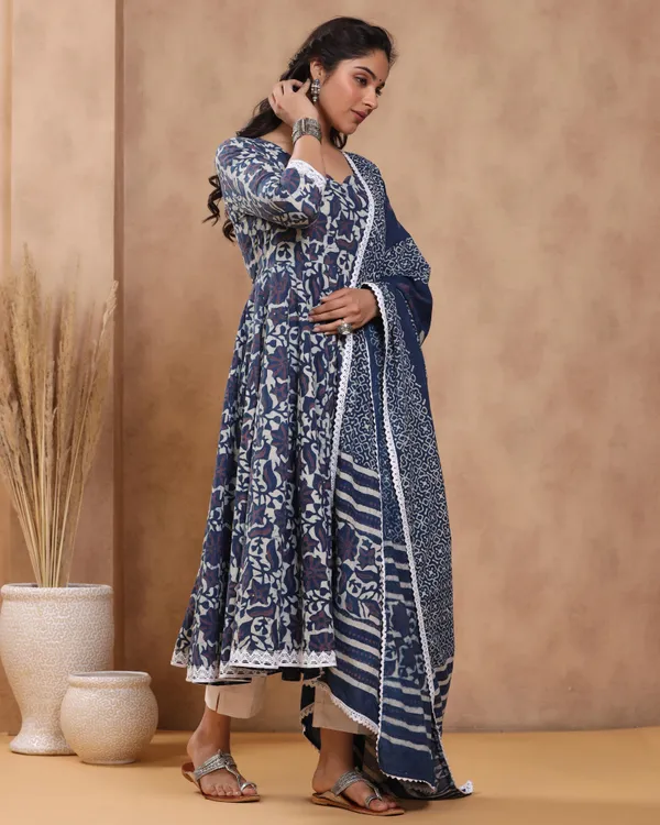 Navy_Blue_Floral_Dabu_Print_Anarkali_Suit