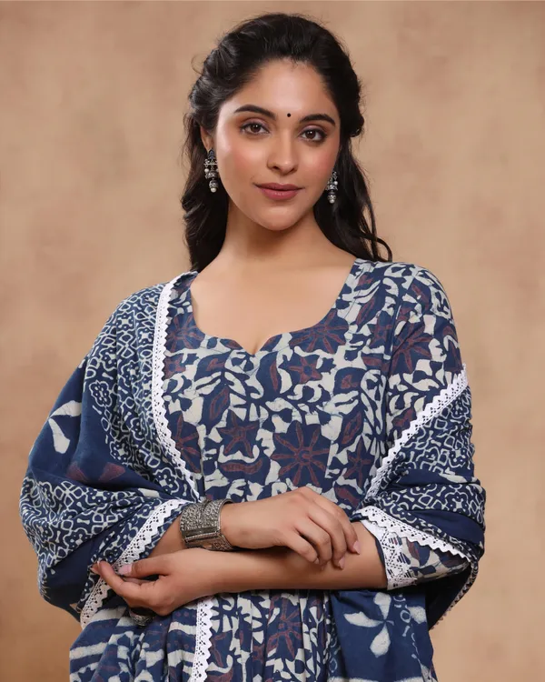Navy_Blue_Floral_Dabu_Print_Anarkali_Suit