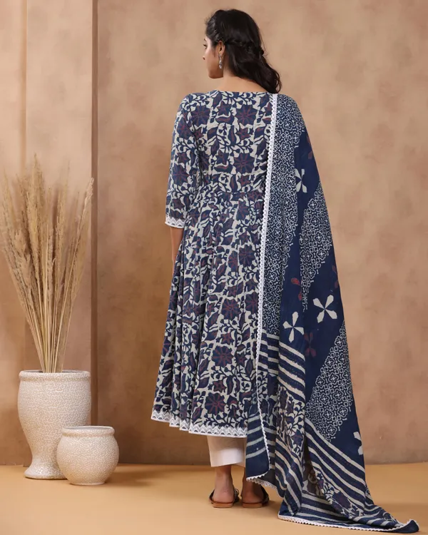 Navy_Blue_Floral_Dabu_Print_Anarkali_Suit