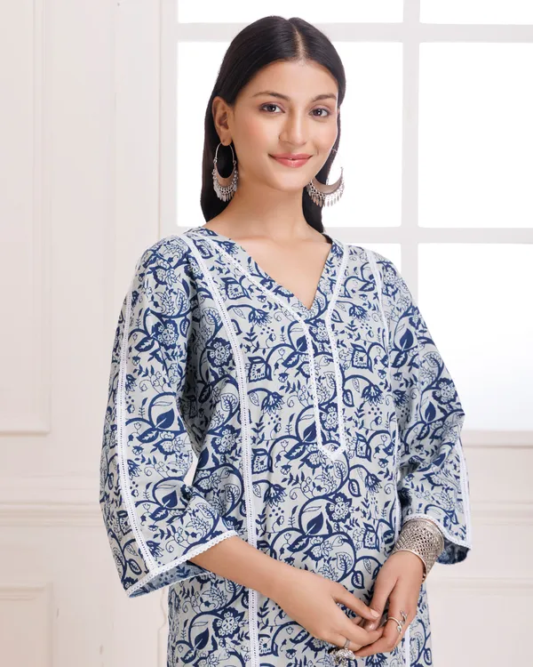 Grey_Dabu_Hand_Block_Printed_Cotton_Kurta_Pant