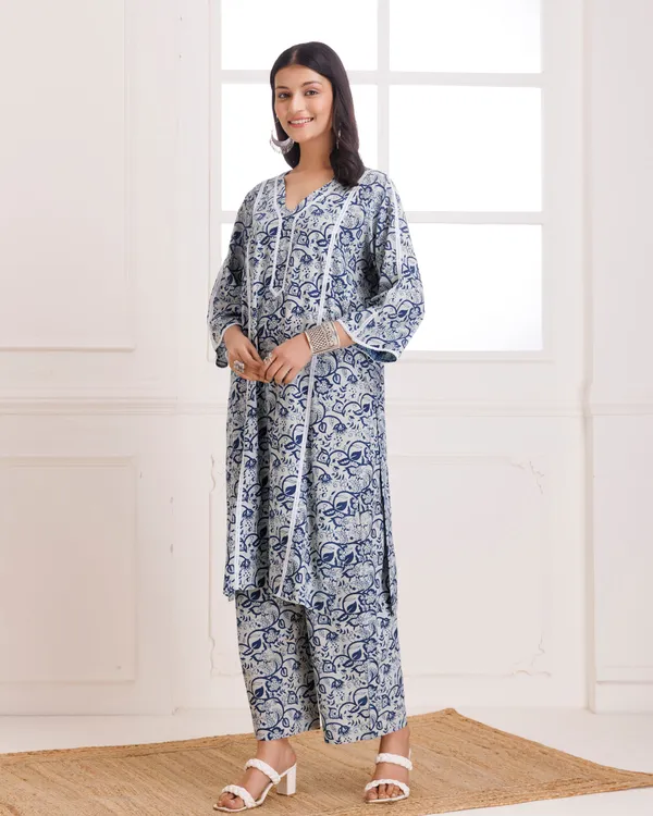 Grey_Dabu_Hand_Block_Printed_Cotton_Kurta_Pant