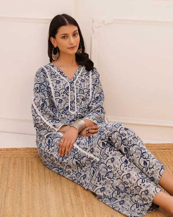 Grey_Dabu_Hand_Block_Printed_Cotton_Kurta_Pant