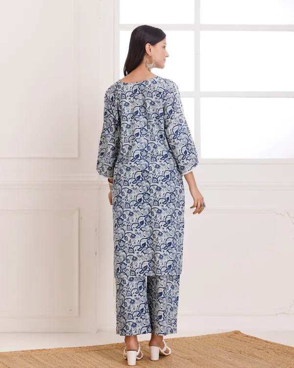 Grey_Dabu_Hand_Block_Printed_Cotton_Kurta_Pant