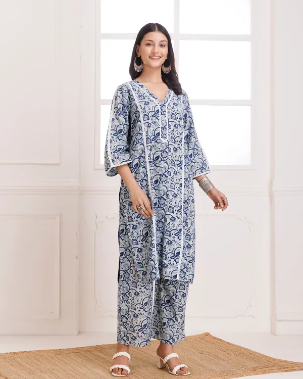 Grey_Dabu_Hand_Block_Printed_Cotton_Kurta_Pant