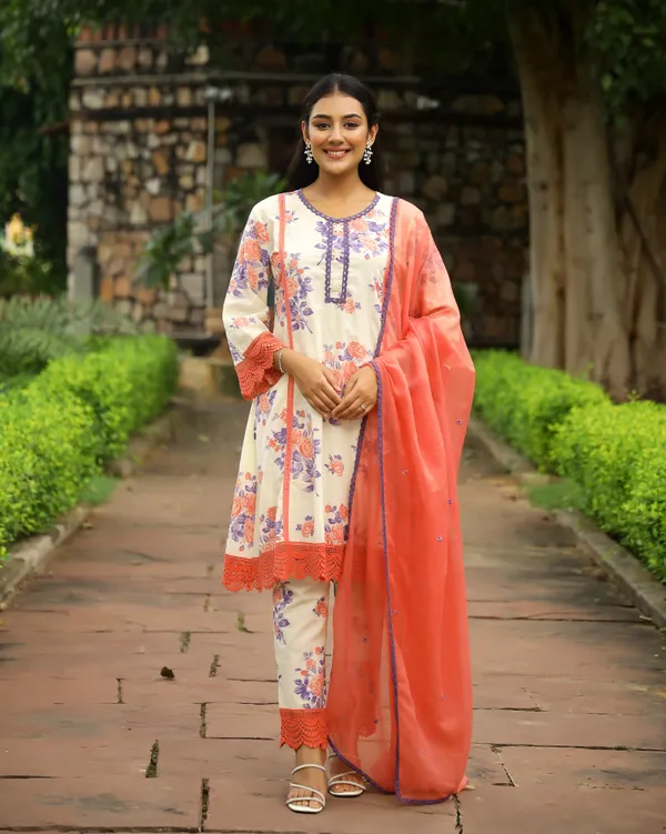 White_Ivory_Block_Printed_Cotton_Suit_Set