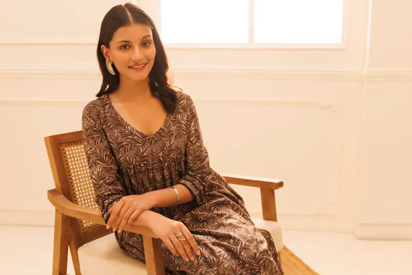 Brown_Kashish_Dabu_Hand_Block_Printed_Cotton_Gathekurta_Pant