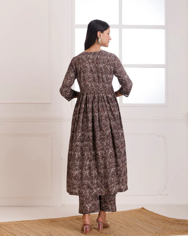 Brown_Kashish_Dabu_Hand_Block_Printed_Cotton_Gathekurta_Pant