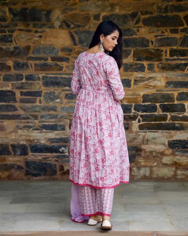 Lavender_Block_Printed_Cotton_Suit_Set