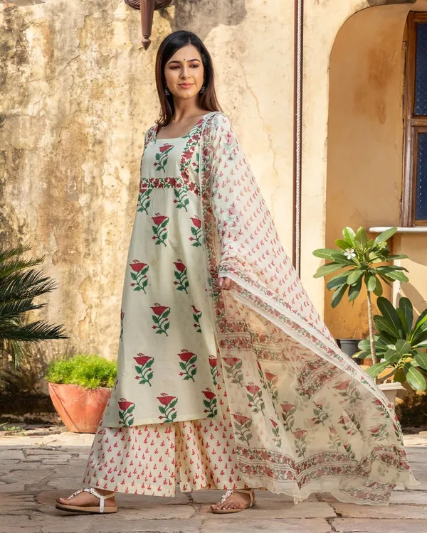 White_Lime_Hand_Block_Print_Suit_Set