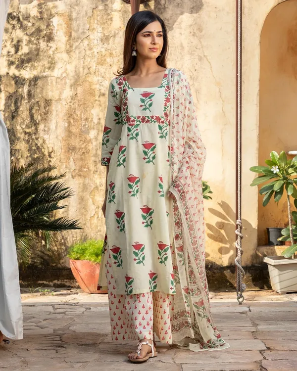 White_Lime_Hand_Block_Print_Suit_Set