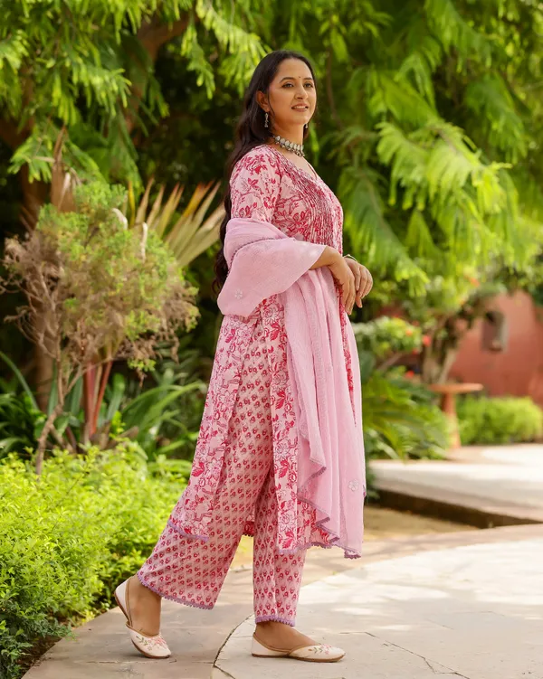 Pink_Magenta_Block_Printed_Cotton_Suit_Set