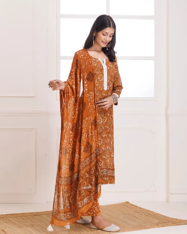 Mustard_Dabu_Hand_Block_Printed_Cotton_Suit_Set