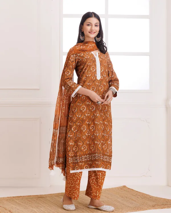 Mustard_Dabu_Hand_Block_Printed_Cotton_Suit_Set
