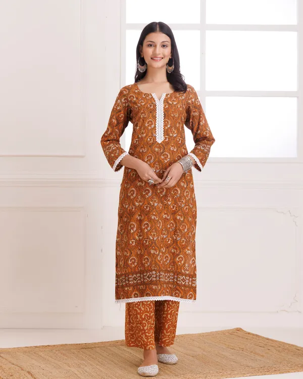 Mustard_Dabu_Hand_Block_Printed_Cotton_Suit_Set